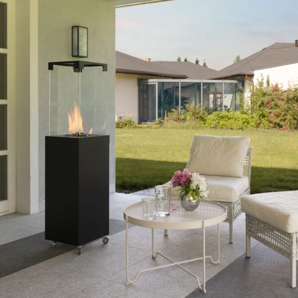 Gaskamin mit offener Flamme - Terrassenstrahler – Bild 2