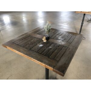 Stehtisch massiv mit Holztischplatte