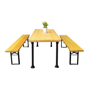 Sitzbank Industry Style - Holz/schwarz
